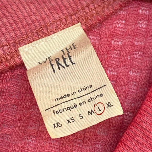 Free People We The Free Southside Thermal Top Pink - Picture 4 of 7